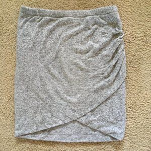 Express Warm Gray Pull On Skirt M NEW